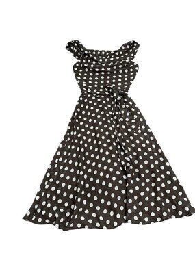 Robert Louis Women's Polka Dot Brown Dress Size S